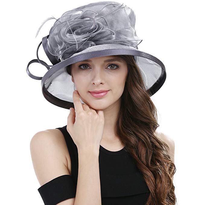 Janey&Rubbins Women Kentucky Derby Horse Race Fascinator Church Fancy Party Top Hat S043