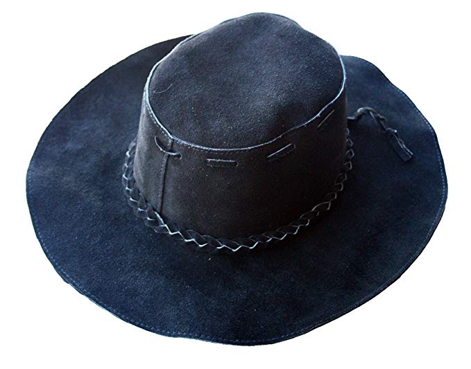 Old Harry's Hats Women & Men Black Suede Floppy Hat