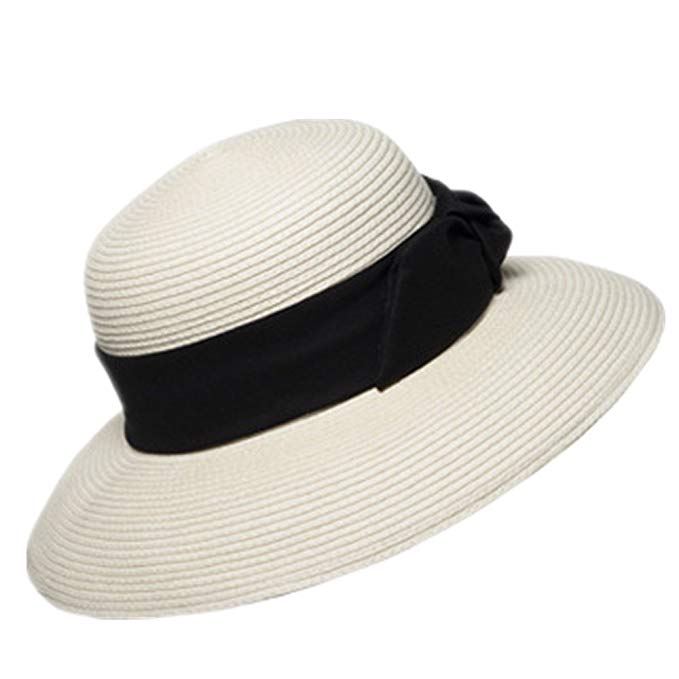 Home Prefer Womens Straw Sun Hat UPF 50+ Sun Protection Cap Wide Brim Bucket Hat