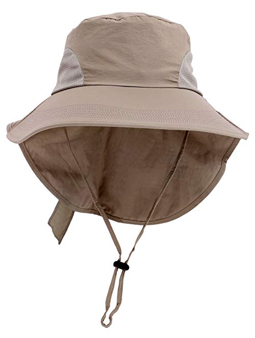 Women's Large Foldable/Roll Up Canvas Sun Hat w/UPF 50+ & Bow Decoration