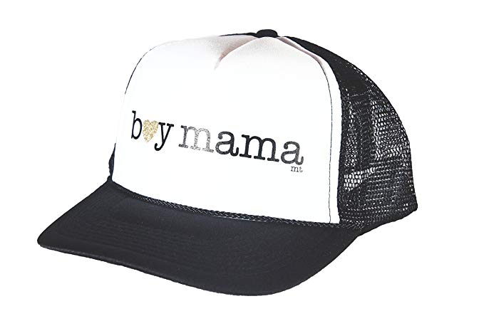 Mother Trucker & co. Boy Mama Women's Trucker Hat In Black/White