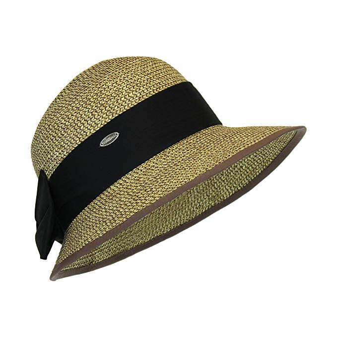 Straw Packable Sun Hat - Wide Front Brim and Smaller Back