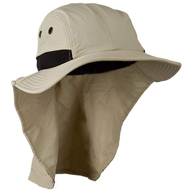 Stone Beige Outdoor Sun Flap Hat