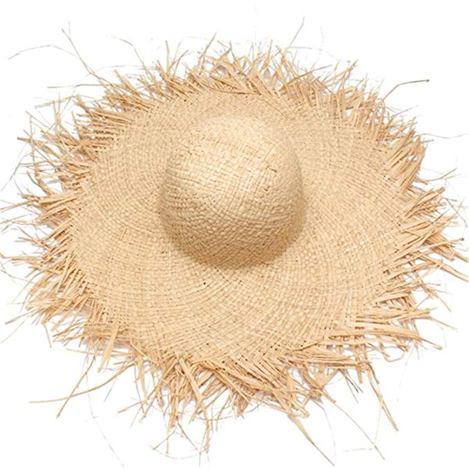 Dedesty Women Sun Hat with A Large Brim Ladies Straw Hat Fringe Big Beach Hats