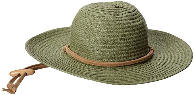 San Diego Hat Company Women's Large Brim Chin Cord Paper Braid Floppy