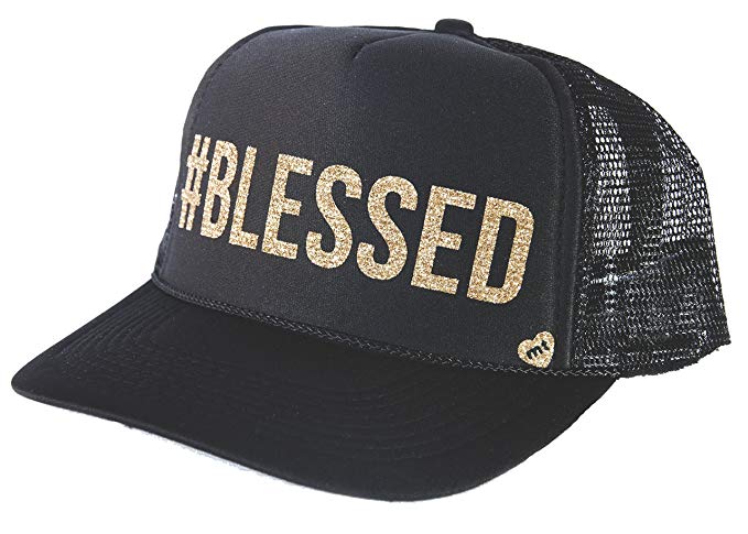 Mother Trucker & co. Blessed Women's Trucker Hat In Black