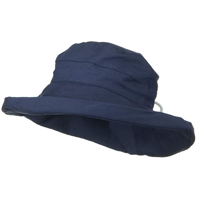UPF 50+ Canvas Large Brim Self Tie Hat