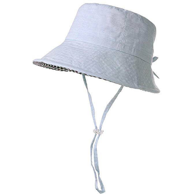 Crushable Summer Sunhat Women SPF50 100% Cotton Safari Beach Bucket Hats 55-59CM