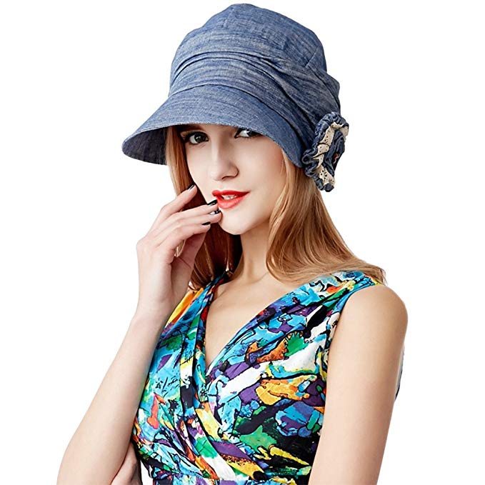 Ababalaya Summer Spring Women Vacation Beret Sun Beach Hat Cap