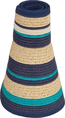 Karen Keith Natural Braid Extreme Wide Brim Roll Up Sun Visor Hat